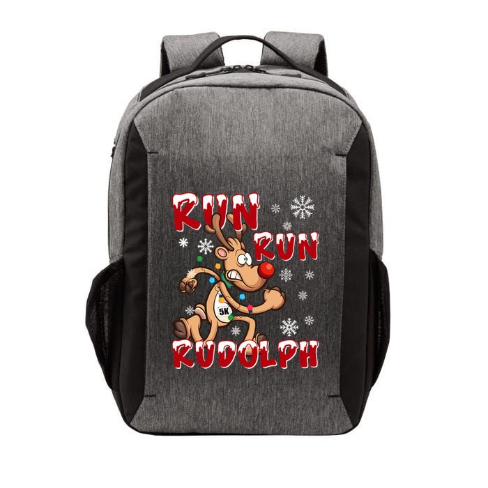 Christmas 5k Run Run Rudolph Holiday Team Running Outfit Vector Backpack
