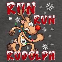 Christmas 5k Run Run Rudolph Holiday Team Running Outfit Vector Backpack