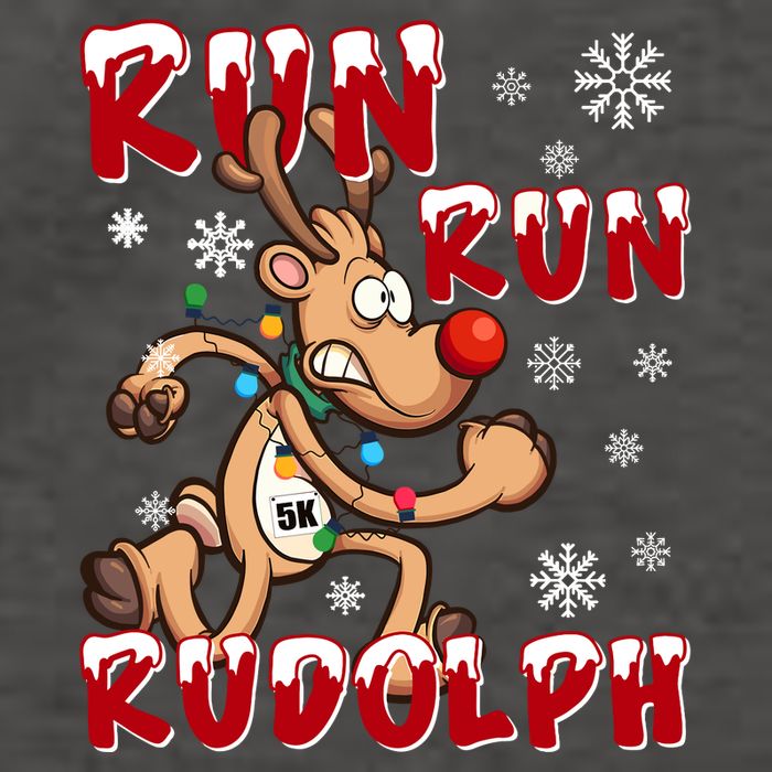 Christmas 5k Run Run Rudolph Holiday Team Running Outfit Vector Backpack