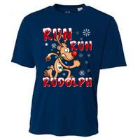 Christmas 5k Run Run Rudolph Holiday Team Running Outfit Cooling Performance Crew T-Shirt