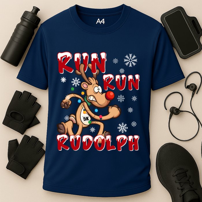 Christmas 5k Run Run Rudolph Holiday Team Running Outfit Performance Shirt