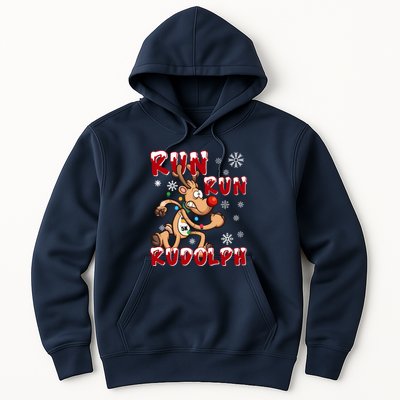 Christmas 5k Run Run Rudolph Holiday Team Running Outfit Hoodie