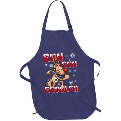 Christmas 5k Run Run Rudolph Holiday Team Running Outfit Full-Length Apron With Pockets