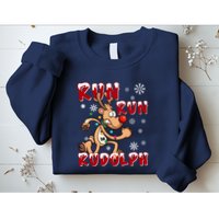 Christmas 5k Run Run Rudolph Holiday Team Running Outfit Sweatshirt