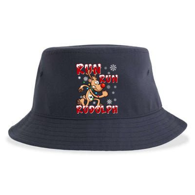 Christmas 5k Run Run Rudolph Holiday Team Running Outfit Sustainable Bucket Hat