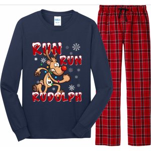 Christmas 5k Run Run Rudolph Holiday Team Running Outfit Long Sleeve Pajama Set