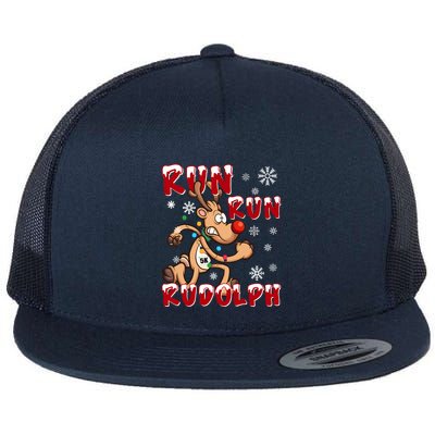 Christmas 5k Run Run Rudolph Holiday Team Running Outfit Flatbill Hat