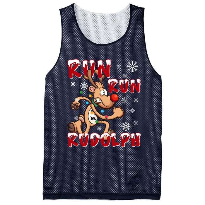 Christmas 5k Run Run Rudolph Holiday Team Running Outfit Mesh Reversible Basketball Jersey Tank