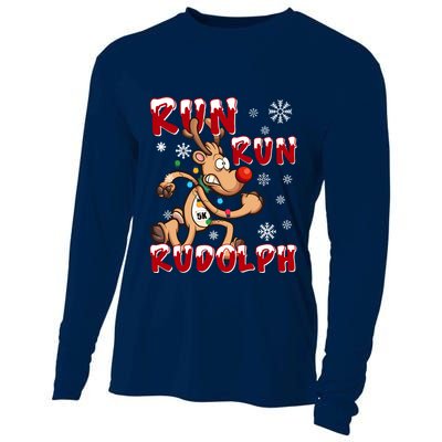 Christmas 5k Run Run Rudolph Holiday Team Running Outfit Cooling Performance Long Sleeve Crew