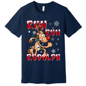 Christmas 5k Run Run Rudolph Holiday Team Running Outfit Premium T-Shirt