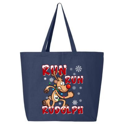 Christmas 5k Run Run Rudolph Holiday Team Running Outfit 25L Jumbo Tote
