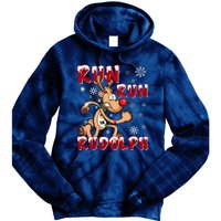 Christmas 5k Run Run Rudolph Holiday Team Running Outfit Tie Dye Hoodie