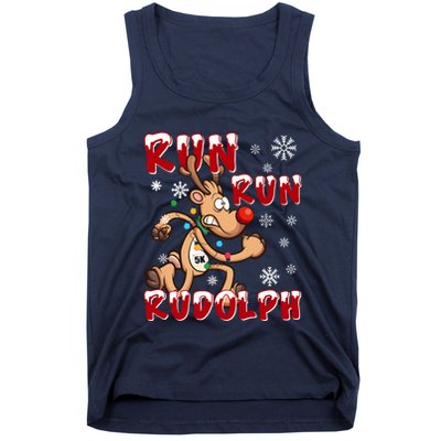 Christmas 5k Run Run Rudolph Holiday Team Running Outfit Tank Top