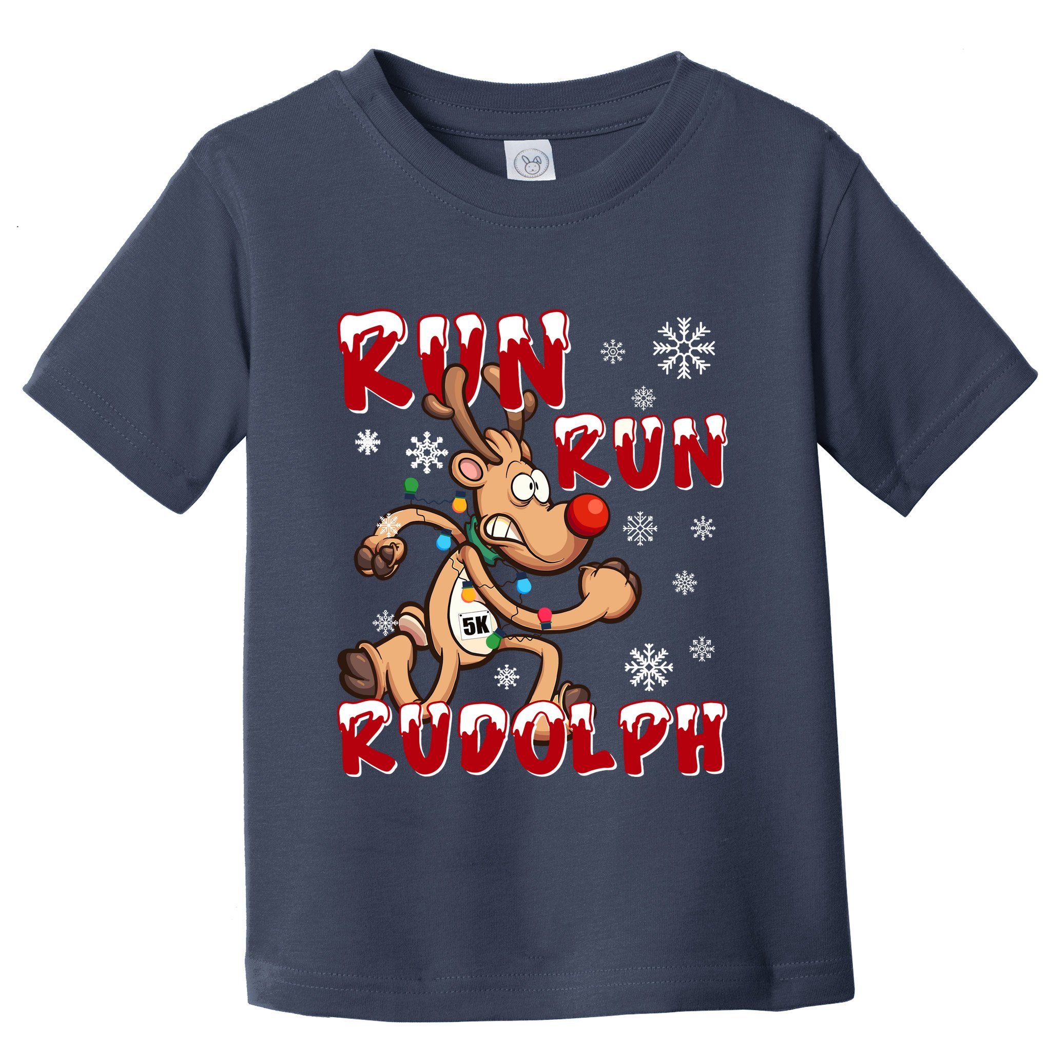 Christmas 5k Run Run Rudolph Holiday Team Running Outfit Toddler T-Shirt