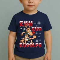Christmas 5k Run Run Rudolph Holiday Team Running Outfit Toddler T-Shirt