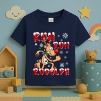 Christmas 5k Run Run Rudolph Holiday Team Running Outfit Toddler T-Shirt