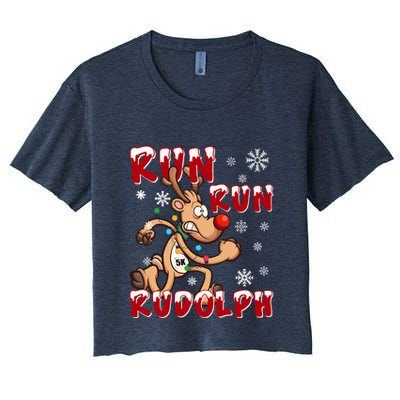 Christmas 5k Run Run Rudolph Holiday Team Running Outfit Crop Top