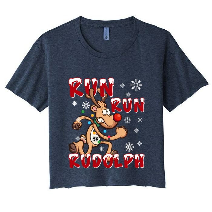 Christmas 5k Run Run Rudolph Holiday Team Running Outfit Crop Top