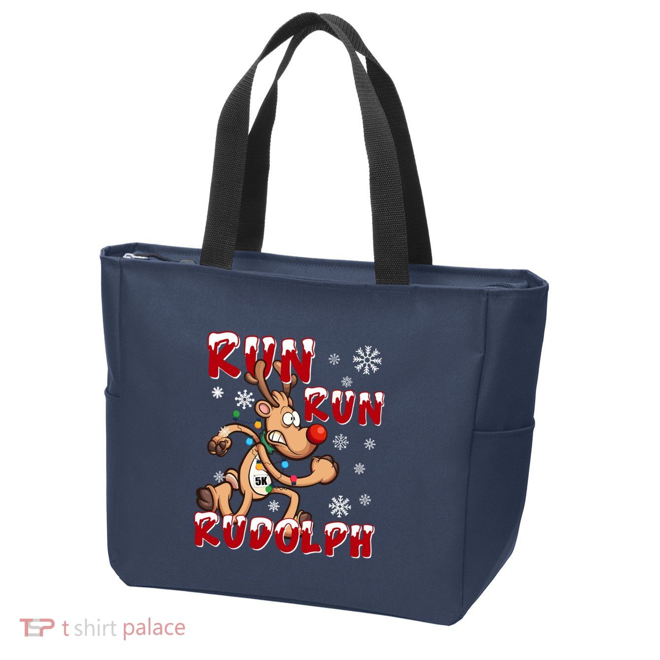 Christmas 5k Run Run Rudolph Holiday Team Running Outfit Zip Tote Bag