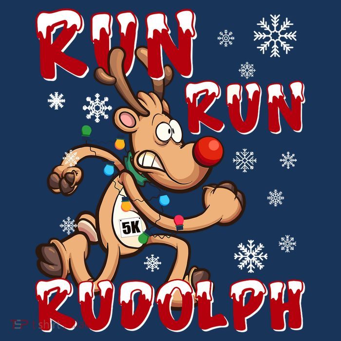 Christmas 5k Run Run Rudolph Holiday Team Running Outfit Zip Tote Bag
