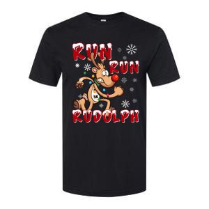 Christmas 5k Run Run Rudolph Holiday Team Running Outfit Softstyle CVC T-Shirt