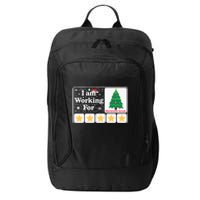 Christmas 5 Stars Xmas Tree IM Working For Chirstmas Break City Backpack