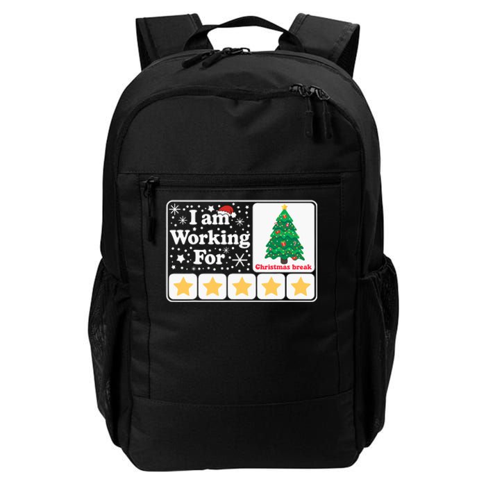 Christmas 5 Stars Xmas Tree IM Working For Chirstmas Break Daily Commute Backpack