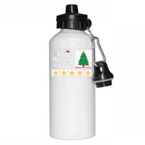 Christmas 5 Stars Xmas Tree IM Working For Chirstmas Break Aluminum Water Bottle