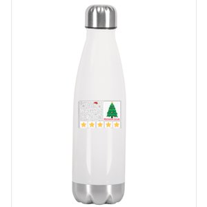 Christmas 5 Stars Xmas Tree IM Working For Chirstmas Break Stainless Steel Insulated Water Bottle