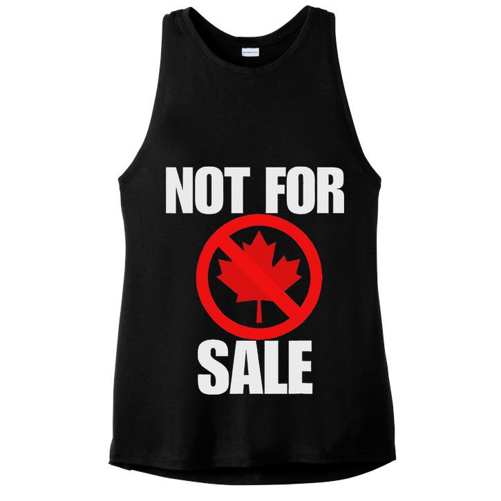 Canada 51st State Not For Sale Ladies PosiCharge Tri-Blend Wicking Tank