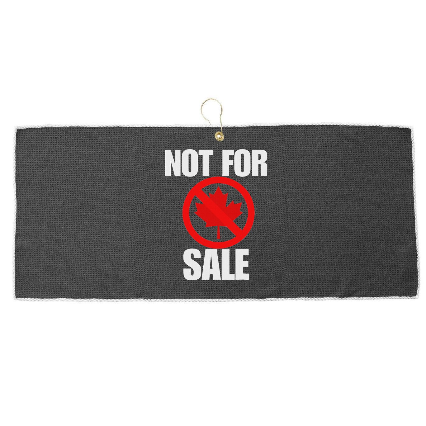 Canada 51st State Not For Sale Large Microfiber Waffle Golf Towel