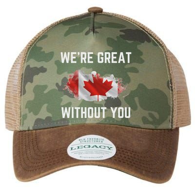 Canada 51st State Not For Sale We’Re Great Without You Legacy Tie Dye Trucker Hat