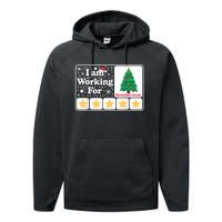 Christmas 5 Stars Xmas Tree IM Working For Chirstmas Break Performance Fleece Hoodie