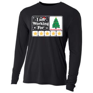 Christmas 5 Stars Xmas Tree IM Working For Chirstmas Break Cooling Performance Long Sleeve Crew