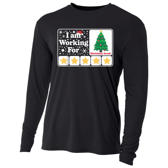 Christmas 5 Stars Xmas Tree IM Working For Chirstmas Break Cooling Performance Long Sleeve Crew