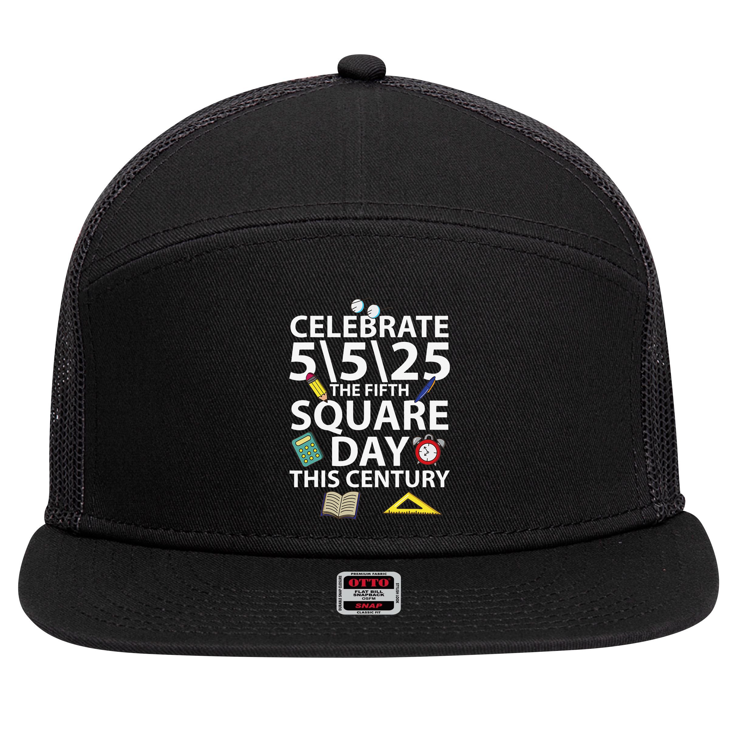 Celebrate 5525  The Fifth Square Root Day This Century 7 Panel Mesh Trucker Snapback Hat