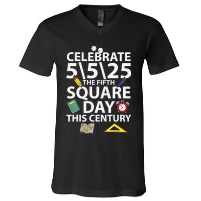 Celebrate 5525  The Fifth Square Root Day This Century V-Neck T-Shirt