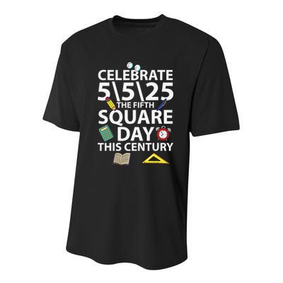 Celebrate 5525  The Fifth Square Root Day This Century Youth Performance Sprint T-Shirt