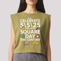 Celebrate 5525  The Fifth Square Root Day This Century Garment-Dyed Women's Muscle Tee