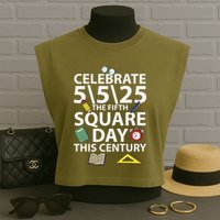 Celebrate 5525  The Fifth Square Root Day This Century Garment-Dyed Women's Muscle Tee