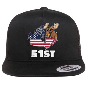 Canada 51st Us State Funny United States Buying Canada Flat Bill Trucker Hat