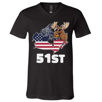 Canada 51st Us State Funny United States Buying Canada V-Neck T-Shirt