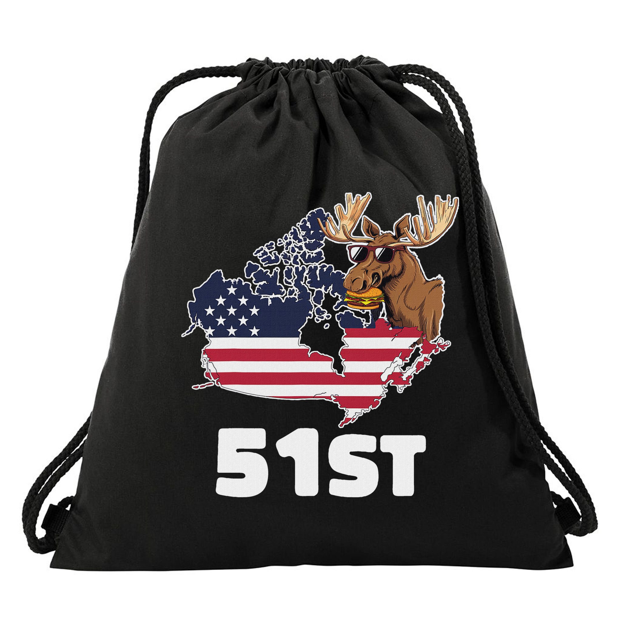 Canada 51st Us State Funny United States Buying Canada Drawstring Bag