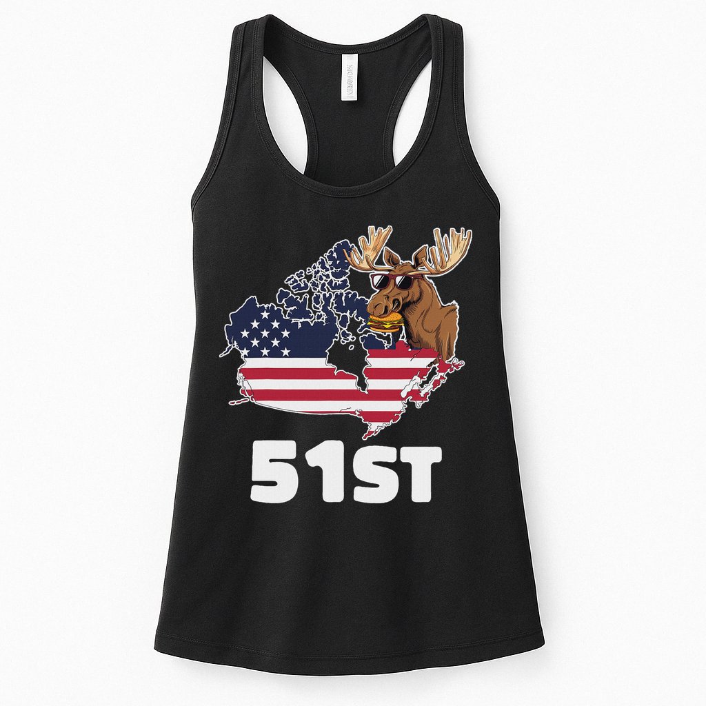 Canada 51st Us State Funny United States Buying Canada Womens Tank Top