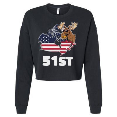 Canada 51st Us State Funny United States Buying Canada Cropped Pullover Crew