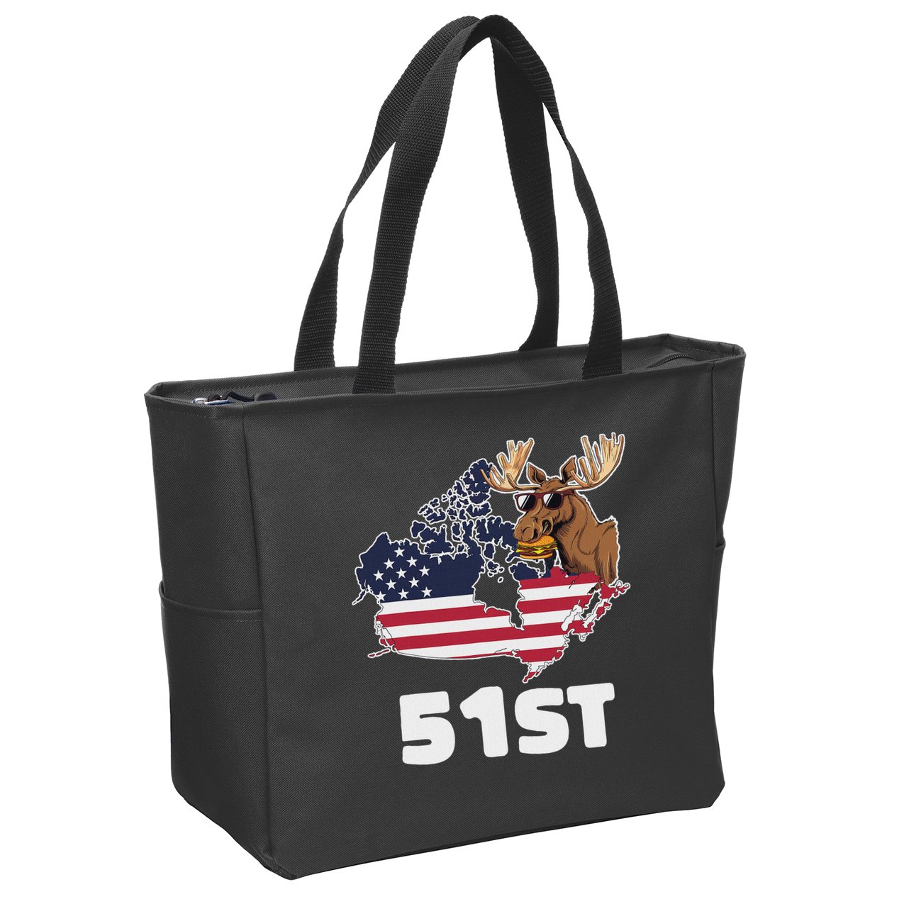 Canada 51st Us State Funny United States Buying Canada Zip Tote Bag