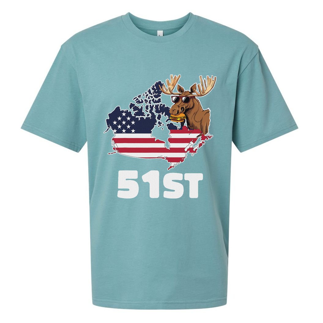 Canada 51st Us State Funny United States Buying Canada Sueded Cloud Jersey T-Shirt