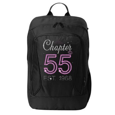 Chapter 55 Years Est 1968 55th Birthday For Womens City Backpack