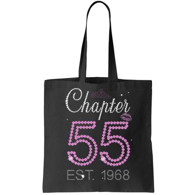 Chapter 55 Years Est 1968 55th Birthday For Womens Tote Bag