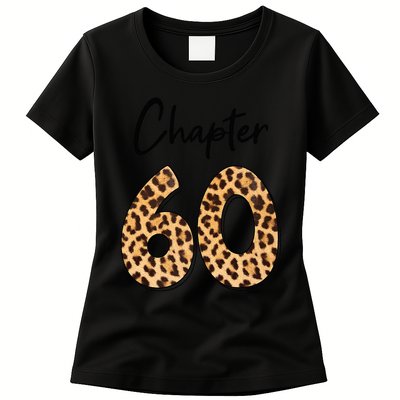 Chapter 60 Anniversary Leopard 60th Birthday Party Crew Womens T-Shirt